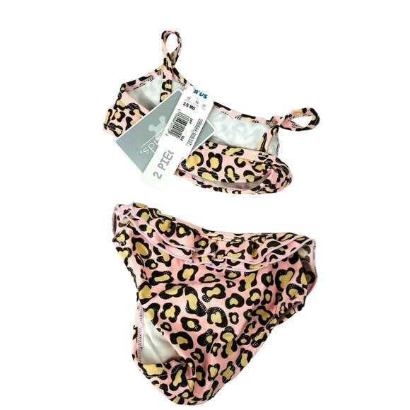 Koala Kids Bikini Baby Girl 3-6 mos Bathingsuit Pink Leopard Swimsuit NWT 2 Piec - Picture 6 of 8